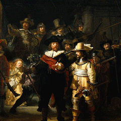 reproductie De nachtwacht van Rembrandt van Rijn